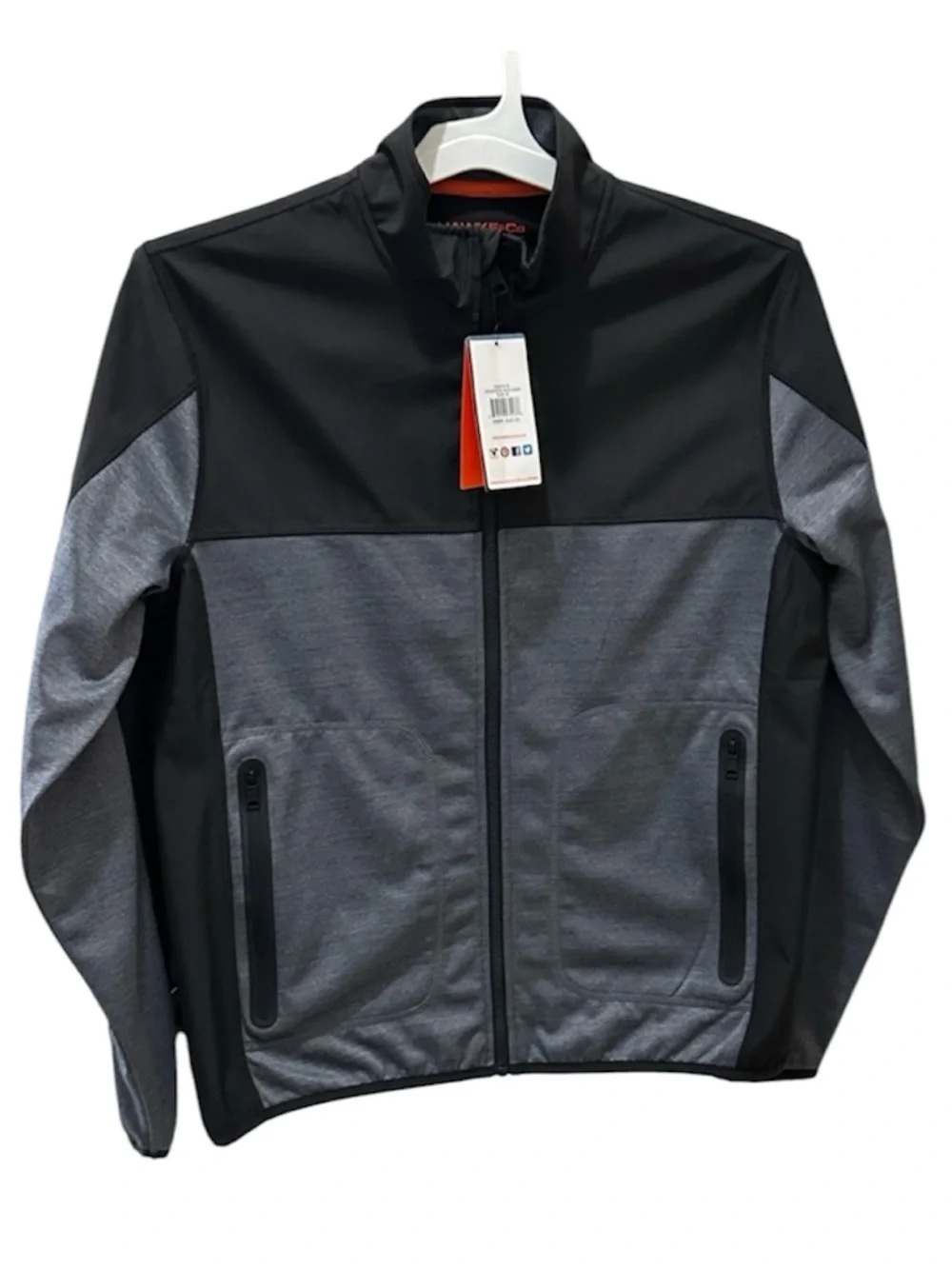 HAWKE & CO Pro series athletic jacket size Medium in graphite Heather NEW